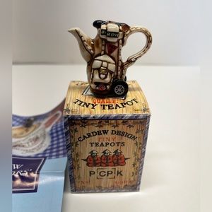 Cardew Tiny Teapots Golf Trolley W/ Box, Brocher